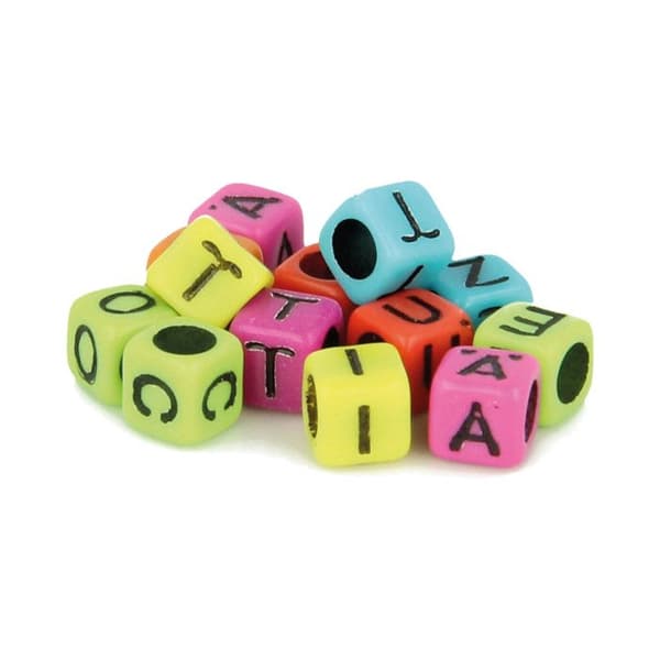 Perle Dé Alphabet 6mm färger 300 bitar