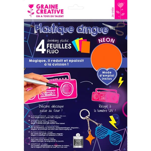 Plastique dingue A4 Fluo 4 ark
