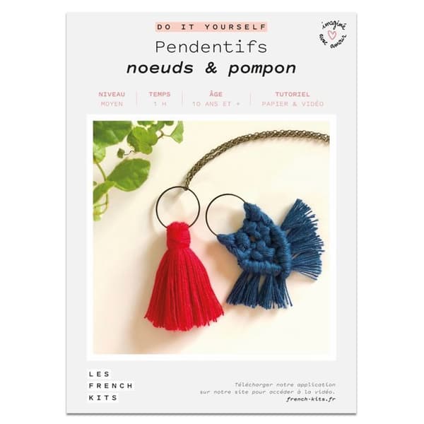 French Kits Sy Kit - Knots &amp; Pompom - Medium Level - 6 stycken - Blå