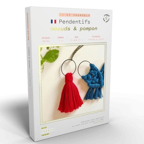 French Kits Sy Kit - Knots &amp; Pompom - Medium Level - 6 stycken - Blå