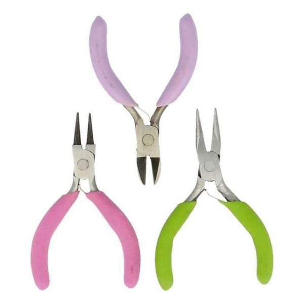 Kit med 3 mini smyckespincetter - ARTEMIO - Stål - Blandet - Skapande verktyg - Komplett utrustning