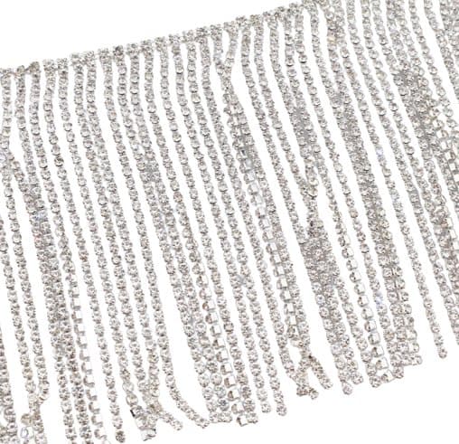 Bling kvast kæde trim bånd til stof udsmykning DIY håndværk 1 yard 90 cm