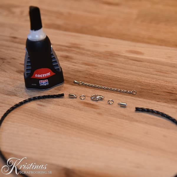 DIY Kit Halsband med Prismor av Glas - Svart