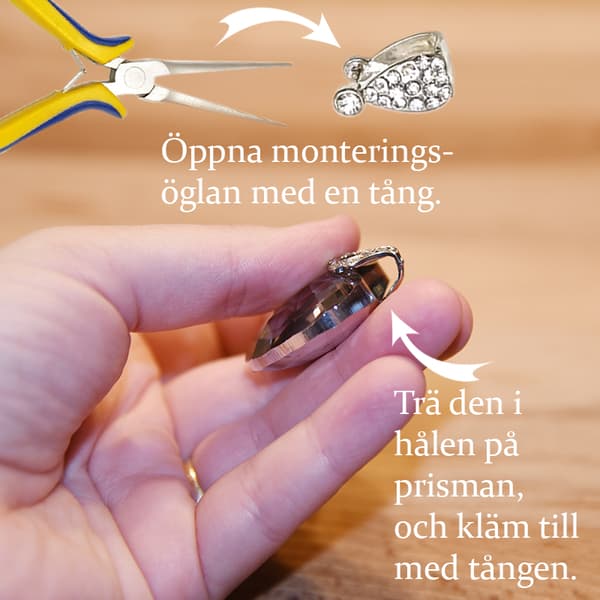 DIY Kit Halsband med Prismor av Glas - Vit
