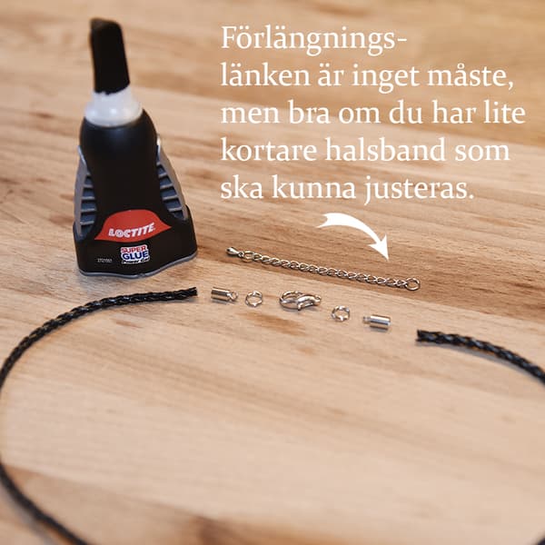 DIY Kit Halsband med Prismor av Glas - Vit