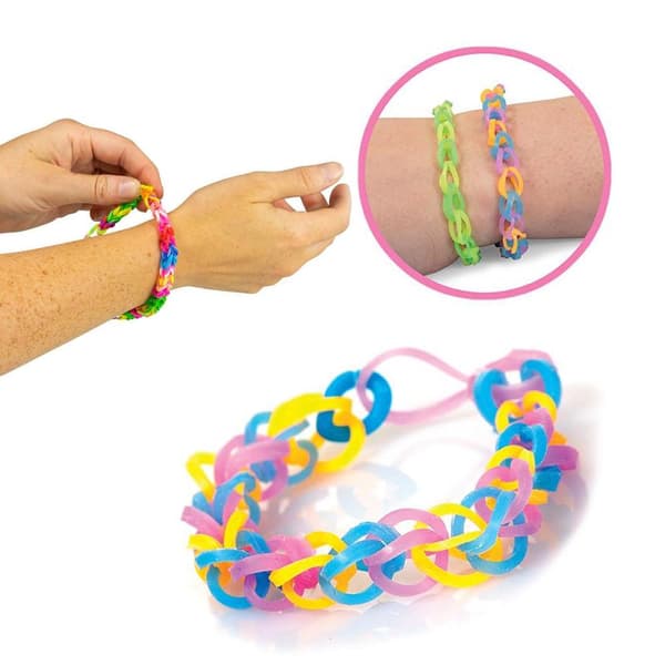 Loom Bands Kit - 600 st - Gör dina egna armband & figurer