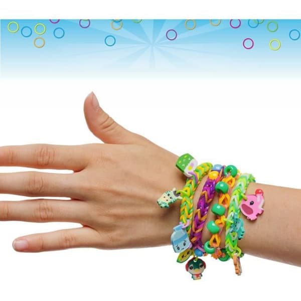 Bandai - Rainbow Loom Mega Combo Set - Armbandstillverkning - Vävstol med 5600 resårer - Berlocker och pärlor - CD00101