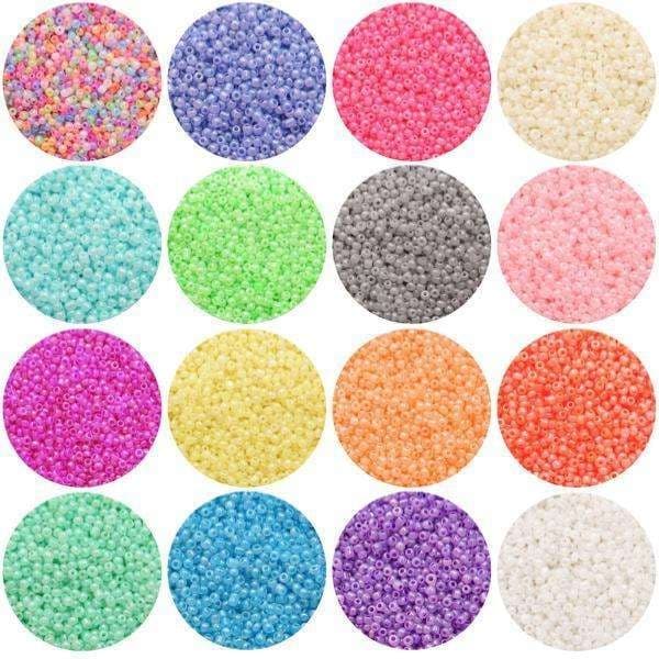 Frøperler - 2mm - 1000stk - Fargerike