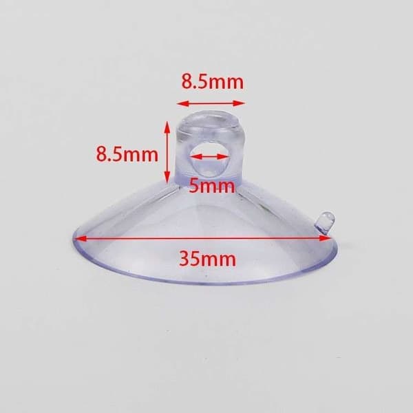 20 st små sugproppar av transparent plast - 35mm