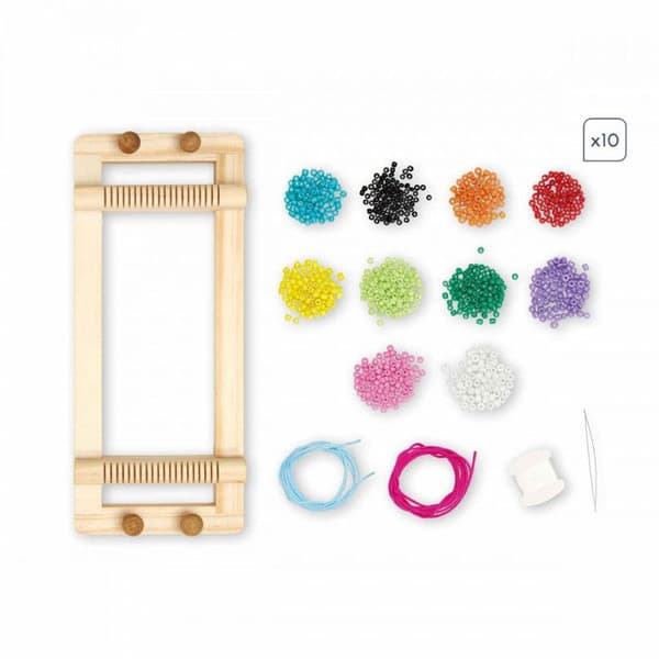 Janod kreativa kit - Les Ateliers Bijoux - 13 Pops Beaded Jewels and a Loom - Från 8 år