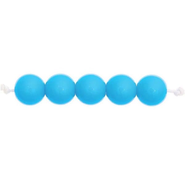 Plastpärlor - Turkos - 10 mm - 24 st