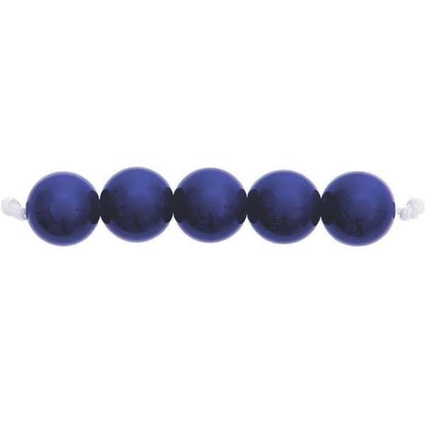 Plastpärlor - Mörkblå - 10 mm - 24 st