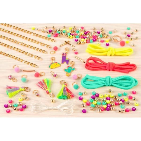 Armbandstillverkningsspel - Make It Real - Girls in Gold/Neon - 180 bitar