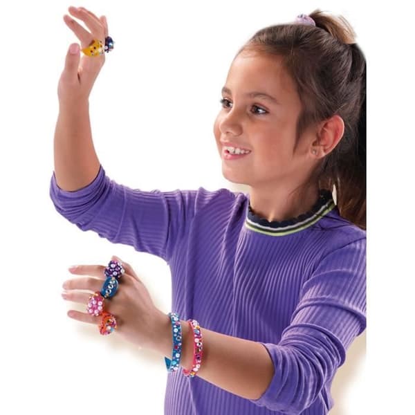 SES CREATIVE creative kit - Diamanzo-ringar och armband för barn från 6 år och uppåt