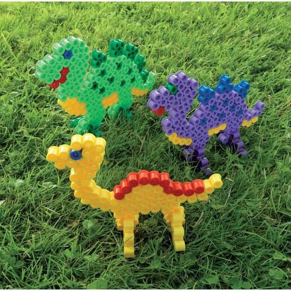 HAMA - "Dinosaurie" låda - 600 st MAXI strykpärlor och 1 tallrik - Kreativa hobbyer - Från 3 år