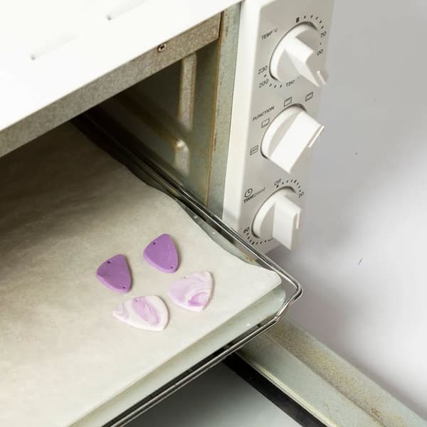 DIY Kit Smycken - Marmorerade Örhängen Av Lera