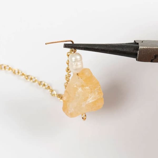 DIY Kit Smycken - Örhängen och Halsband - Honungskalcit