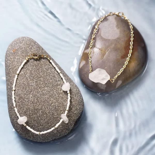 DIY Kit Smycken - Armband i Bergskristall och Seed Beads