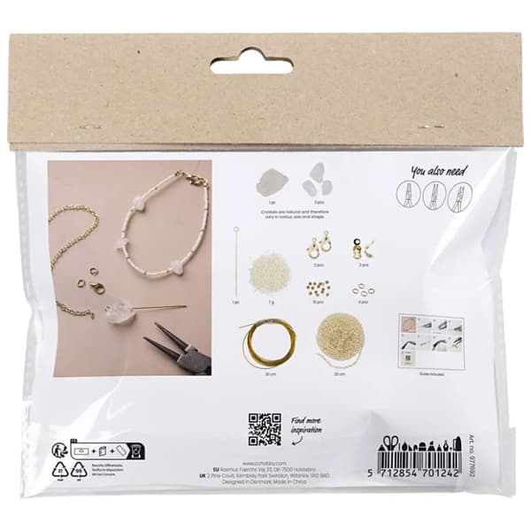 DIY Kit Smycken - Armband i Bergskristall och Seed Beads