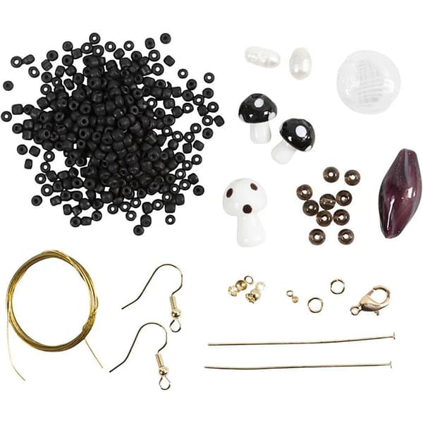 DIY Kit Smycken - Halsband Och Örhängen - Black Harmony