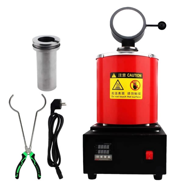 Bærbar Smelteovn, 2KG Kapacitet, 1150°C Maksimal Temperatur,sort 2kg 220v Red 2KG 220V