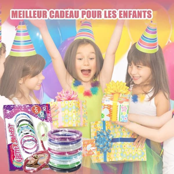 Present till flicka 6 -12 år gammal, fritidssats för barn Leksaksmanual aktivitet för födelsedag Kreativa spel DIY tonårsarmband idé