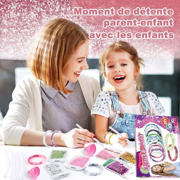 Present till flicka 6 -12 år gammal, fritidssats för barn Leksaksmanual aktivitet för födelsedag Kreativa spel DIY tonårsarmband idé