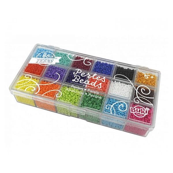 Buki France smyckesskapande spel - PE011 - Buki - Box med ogenomskinliga pärlor