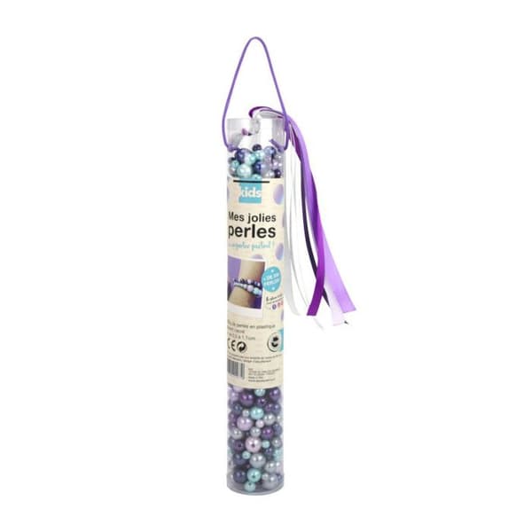 Pearly beads - Lila - Blå - Silver - Smycken armband halsband - 550 pärlor