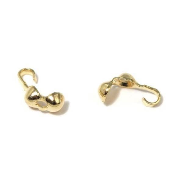 Pärla döljer knutar + Guld krok (förpackning om 10)