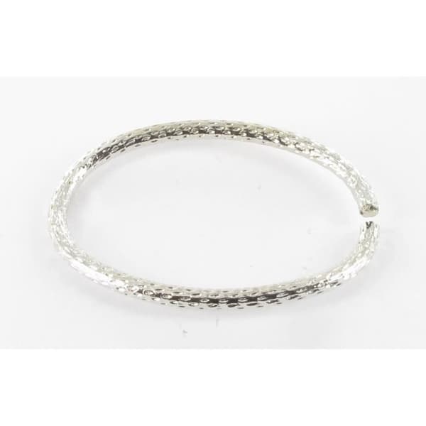 Apprêt - MÉGACRÉA - Bruten ring oval 33x22 mm - Silverfärgad - Nickelfritt metall - Allergivänligt