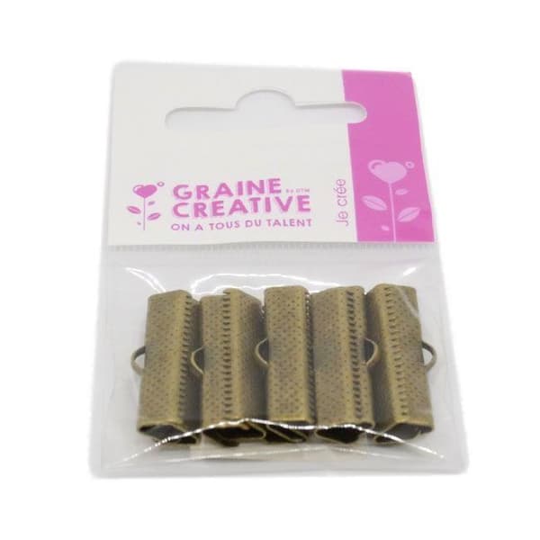 10 platta bronsfärgade klospännen 25 x 6 mm