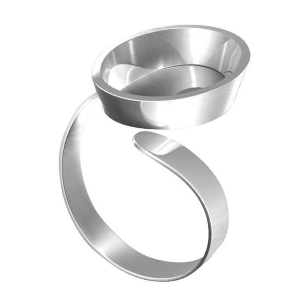 Fimo-ring med oval skål