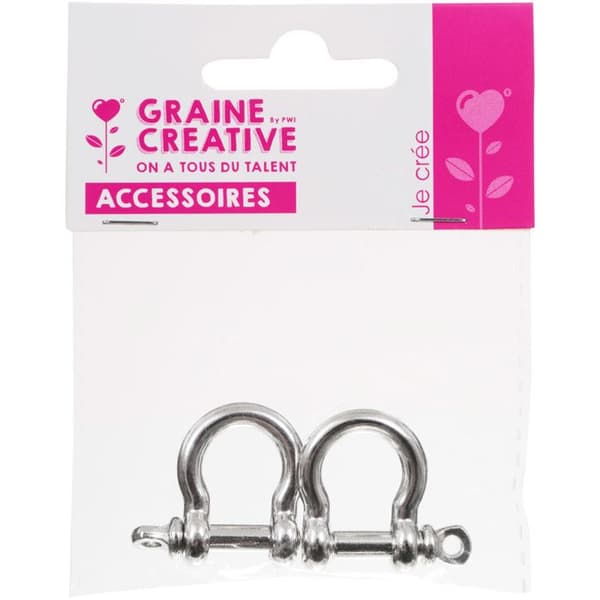 Silvriga metalldetaljer 3cm (idealisk för Paracord) x2
