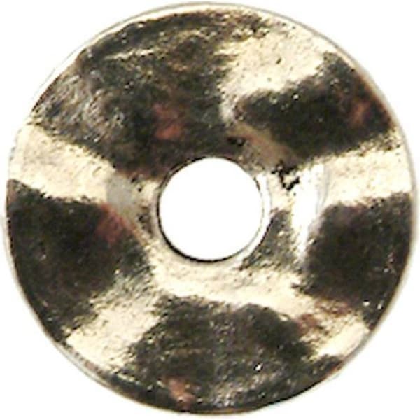 Metallisk donutring 18 mm Silver (10 stycken)