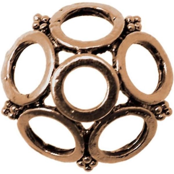 Rund metallskål Ø 24 mm kopparfärgad