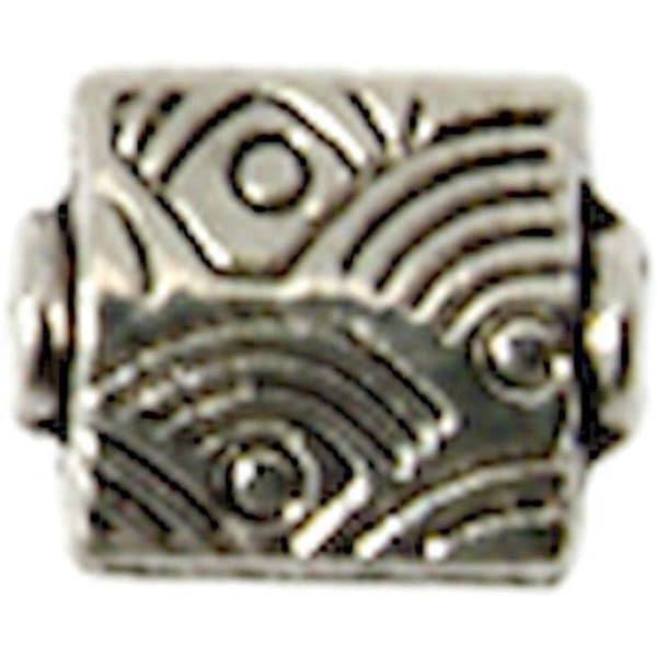 Silver metal pearl 10 pieces