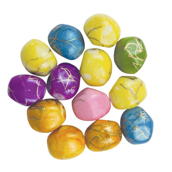 Marmorerade akrylpärlor 1,4 x 1,5 cm x 33 st - MegaCrea {färg}