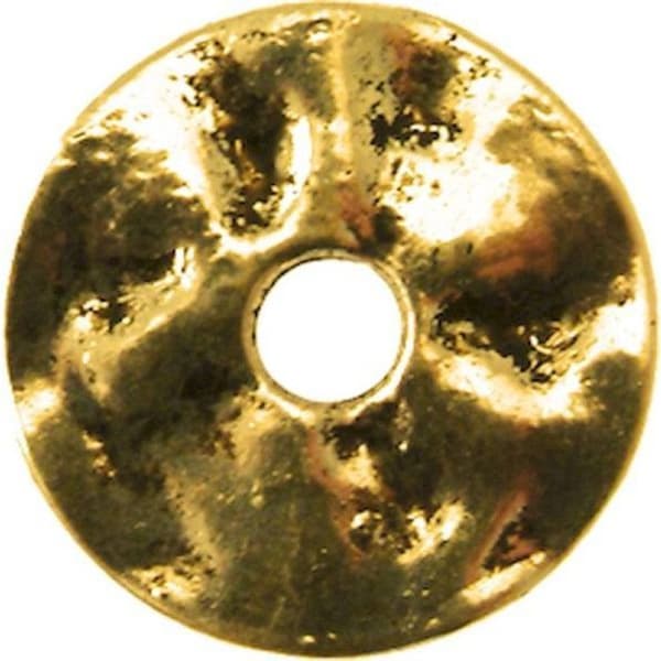 Pearl - MegaCrea - Metal ring ring - Guld - Ø 23 mm