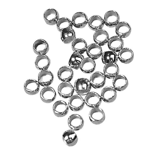 Krosskulor (bleck) 2 mm Silverfärgade 35 stycken