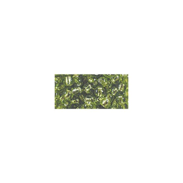 Perle rocaille Garniör i silver 4 mm Ljusgrön 17 g