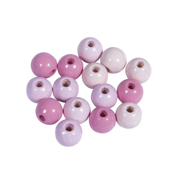 Träpärlor - Ej specificerat - Assortiment - 8mm - Rosa nyanser - FSC 100%