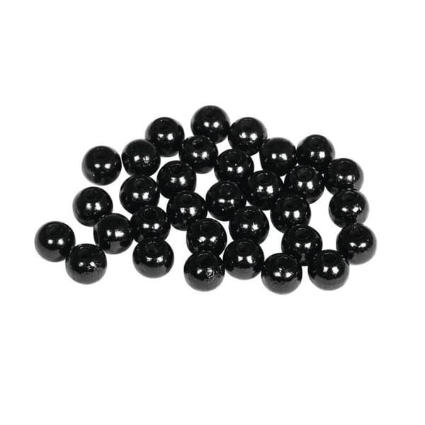 FSC 100% träpärlor, polerade, 6mm ø, ljusblå, 115 stycken
