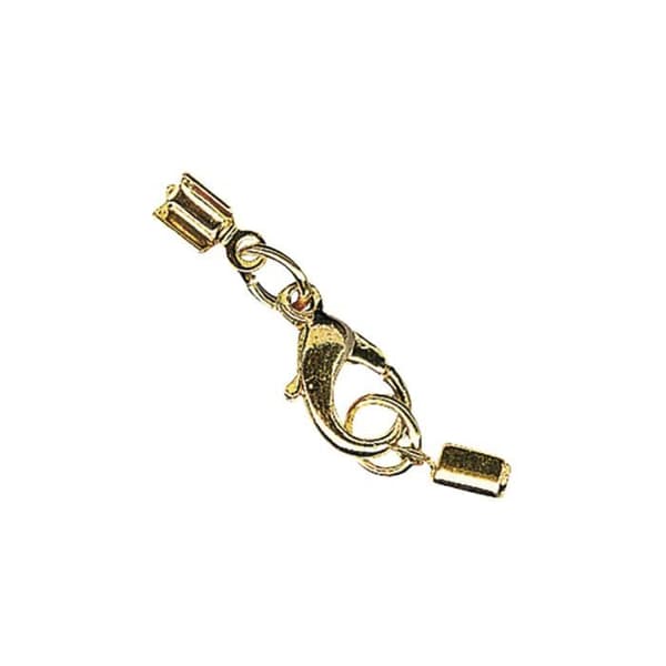 Komplett smyckeslås, guld, 2mm band, monterat, tab-bag 1st.