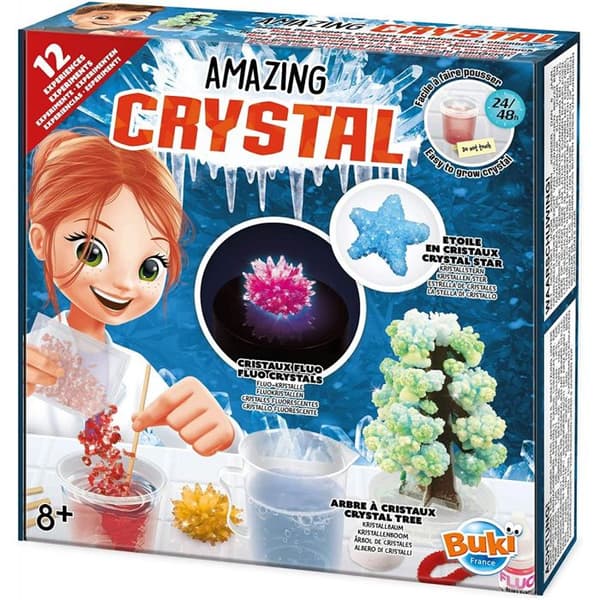 Amazing Crystals Crystal Making Kit - BUKI FRANCE - För barn från 8 år och uppåt - Grön