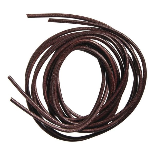 Runda läderremmar 2mm Mörkbrun 100 cm 2 stycken
