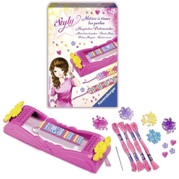 Pärlvävstol - Ravensburger - Tjej - Komplett låda för att skapa DIY-armband - Från 5 år
