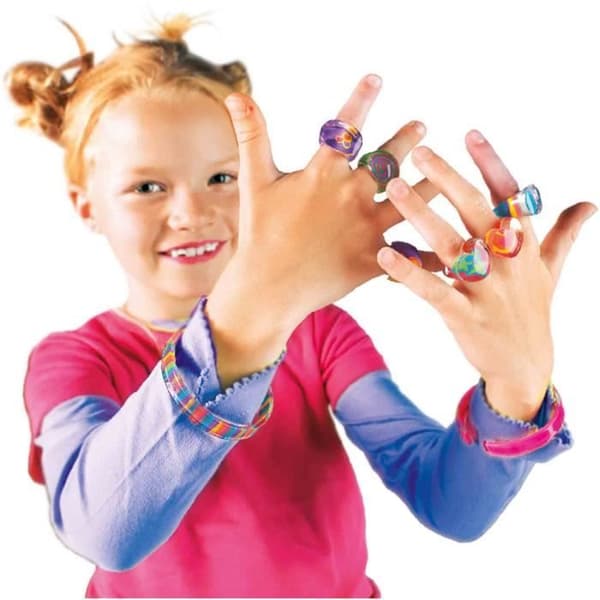Ringar och armband - SES CREATIVE - Innehåller färg, pensel, 5 ringar och 2 armband