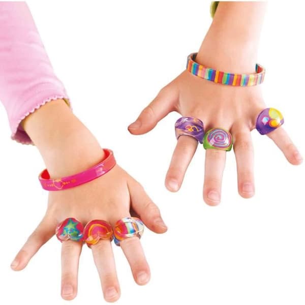 Ringar och armband - SES CREATIVE - Innehåller färg, pensel, 5 ringar och 2 armband