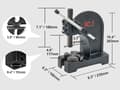 Miniatyrbild 7 av 7: 0,5 tons kapacitet manuell stationär arbor press med 3 formar, hållbar konstruktion, enkel drift